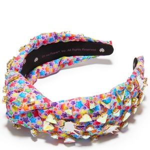 Limited Edition Lele Sadoughi x Lisa Frank iridescent crystal unicorn headband